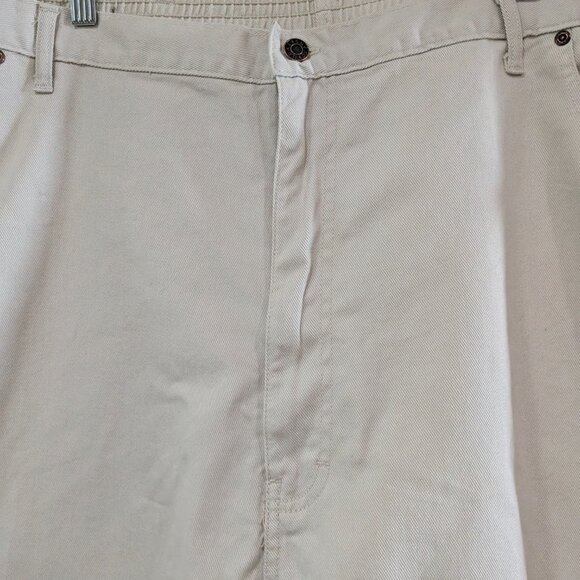 Duke Men's Relaxed Fit Jean Shorts Size 48 Light Beige NWT, 100% Cotton, Elastic - Picture 3 of 13